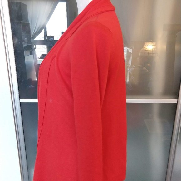 Red open front handkerchief cardigan - Picture 3 of 5